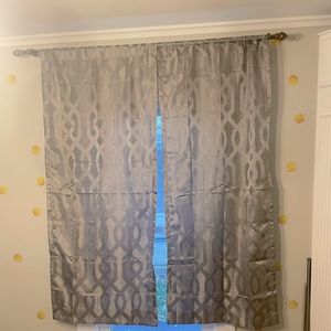 Gray detailed curtains